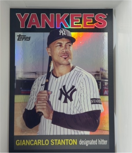 2025 Topps Archives Black Foilboard #100 Giancarlo Stanton — front