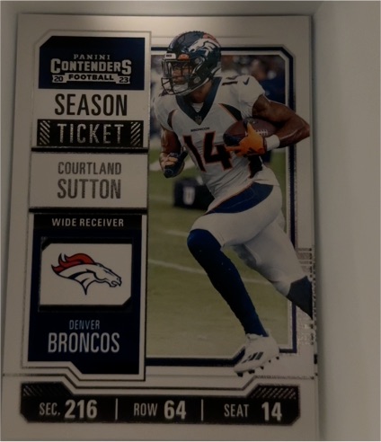 2023 Panini Contenders Season Ticket #30 Courtland Sutton — front