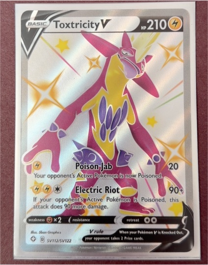 2021 Pokémon Shining Fates SV112 Toxtricity V — front