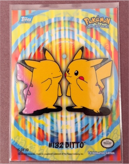 2000 Topps Pokemon TV Animation Series 2 Stick-Ons #132 Ditto — front