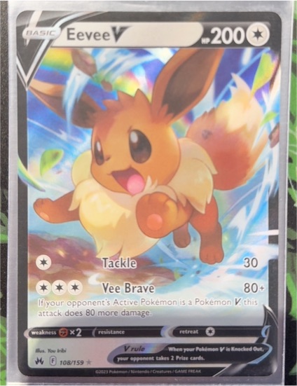2023 Pokémon Crown Zenith #108 Eevee V — front