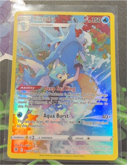2022 Pokémon TG03/TG30 Kingdra Astral Radiance Trainer Gallery Holo — front