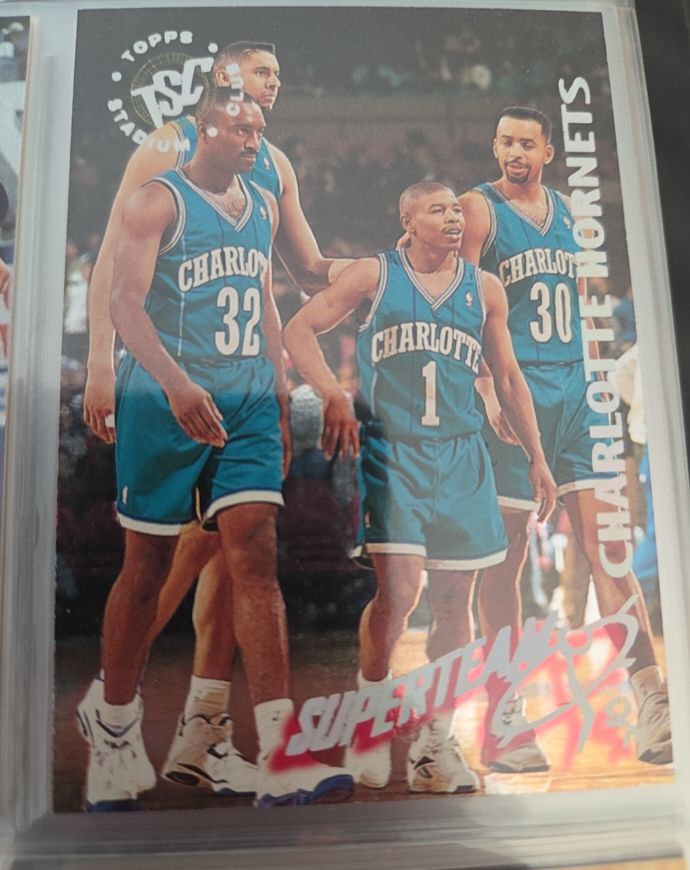 1994-95 Topps Stadium Club #3 Charlotte Hornets Super Teams — front