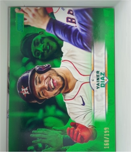 2025 Topps Stadium Club #26 Yainer Diaz Lime Green Parallel — front