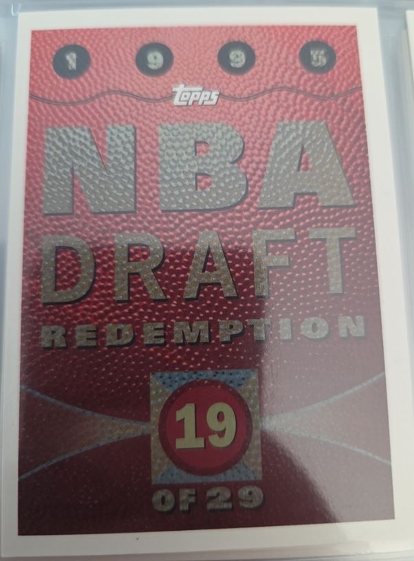 1995-96 Topps NBA Draft Redemption #19 — front