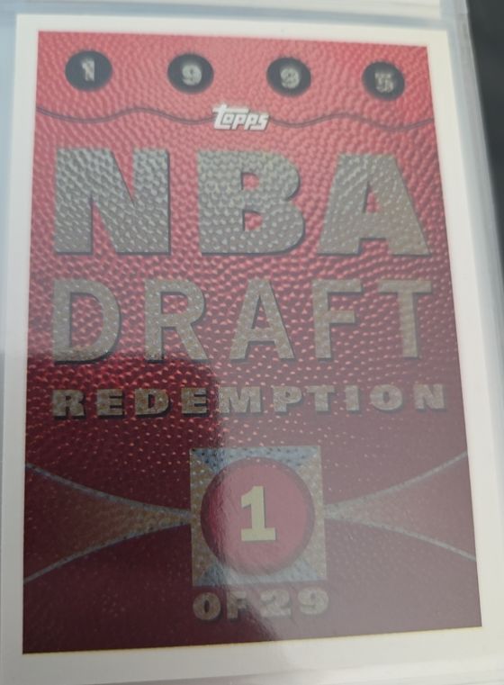 1995 Topps NBA Draft Redemption #1 — front