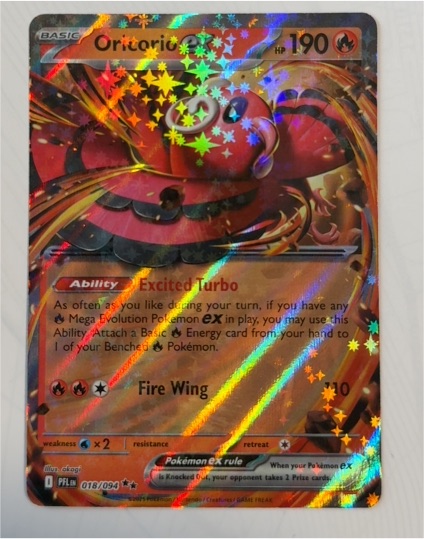 Pokémon Oricorio EX 018/094 Phantasmal Flames — front