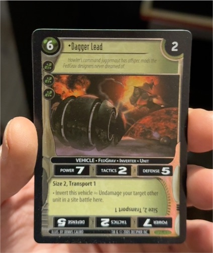 2004 Decipher WARS TCG Nowhere to Hide #2PF1 Dagger Lead — front