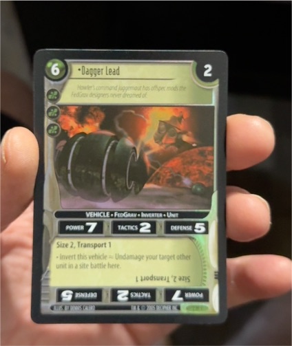 2004 Decipher WARS TCG Nowhere to Hide #2PF1 Dagger Lead — front