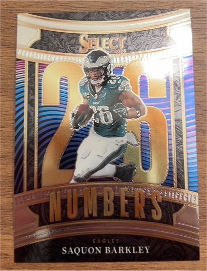 2025 Panini Select #17 Saquon Barkley Numbers Philadelphia Eagles — front