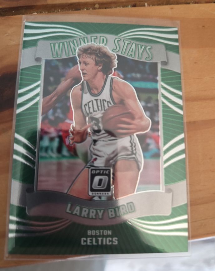 2023-24 Donruss Optic #3 Larry Bird Winner Stays Boston Celtics — front