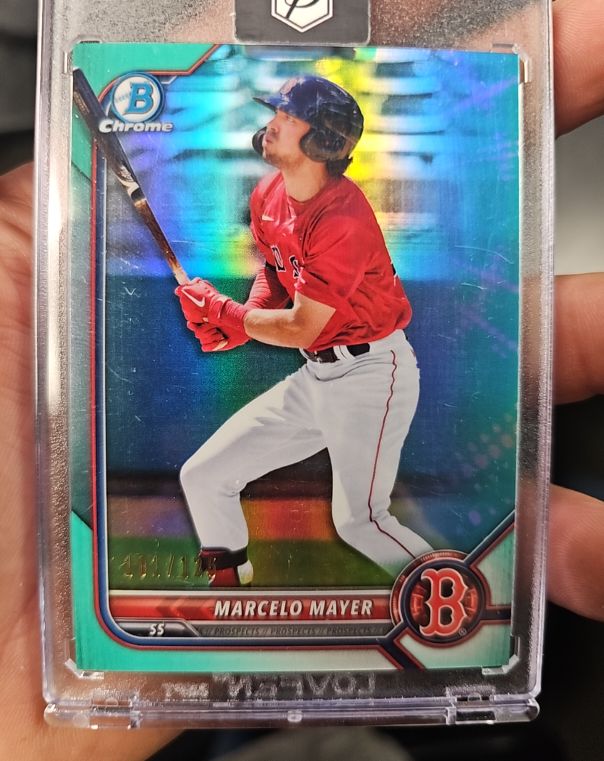 2022 Bowman Chrome Prospects Lava Refractor #BCP-126 Marcelo Mayer — front