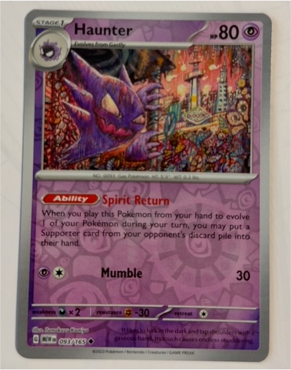 2022 Pokémon Scarlet & Violet 151 #093 Haunter — front