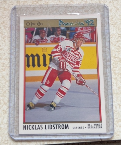 1991-92 O-Pee-Chee Premier #117 Nicklas Lidstrom — front