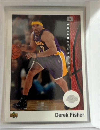 2002-03 Upper Deck UD Authentics #37 Derek Fisher — front