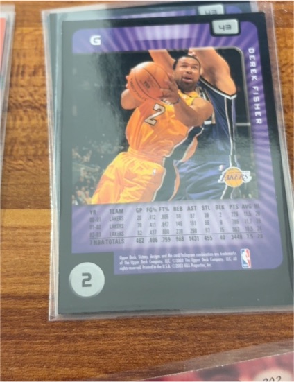 2003-04 Upper Deck Victory #43 Derek Fisher — front