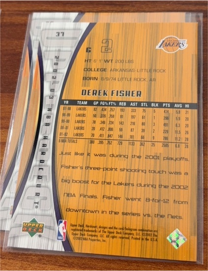 2001-02 Upper Deck Hardcourt #37 Derek Fisher — front