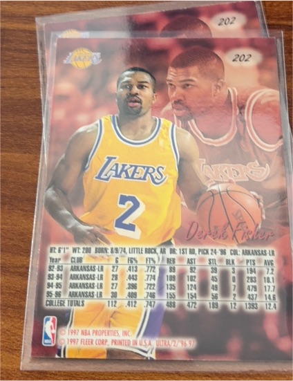 1996-97 Fleer Ultra #202 Derek Fisher — front