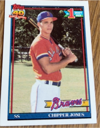 1991 Topps #333 Chipper Jones — front