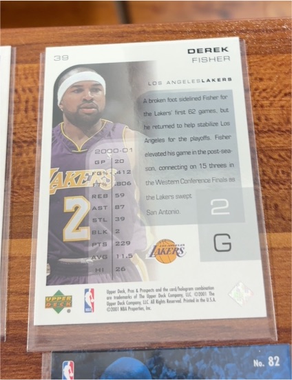 2000-01 Upper Deck #39 Derek Fisher — front