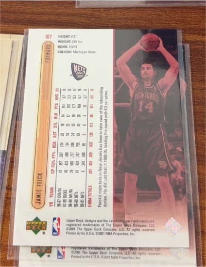 2001 Upper Deck #107 Jamie Feick — front