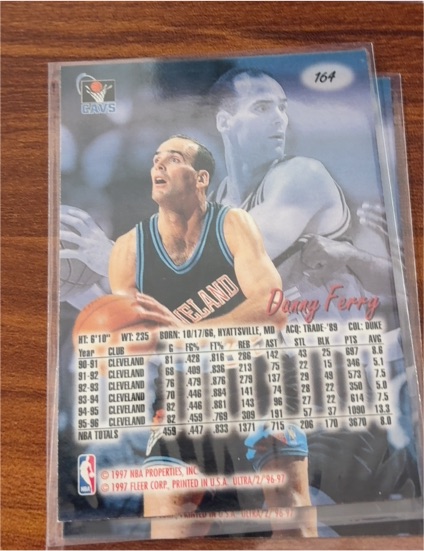1997 Fleer Ultra #164 Danny Ferry — front