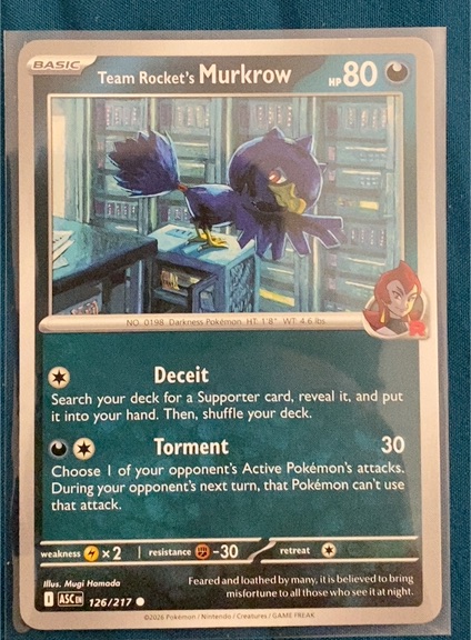 2023 Pokémon SV10 #126 Team Rocket's Murkrow — front