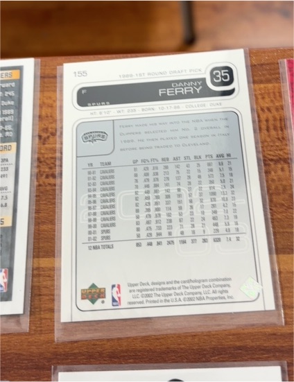 1991 Upper Deck #155 Danny Ferry — front