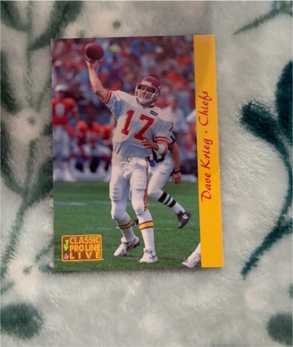 1993 Classic Pro Line Live #117 Dave Krieg — front