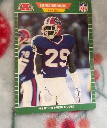 1989 Pro Set #18 Derrick Burroughs Buffalo Bills — front