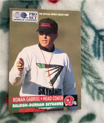 1991 Pro Set #24 Roman Gabriel Raleigh-Durham Skyhawks — front