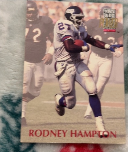 1992 Pro Set Power #27 Rodney Hampton — front