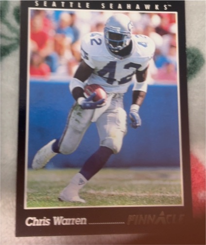 1993 Pinnacle #29 Chris Warren — front