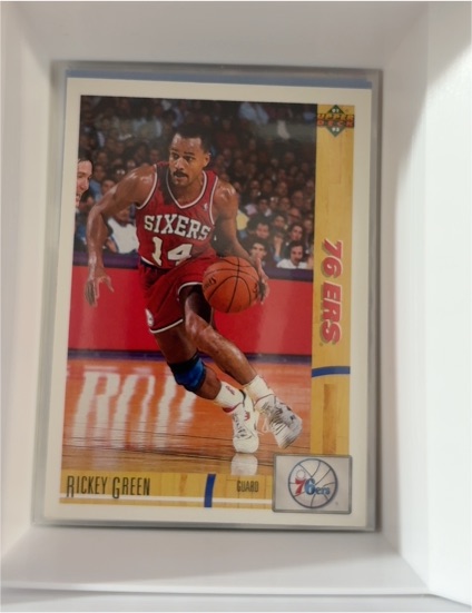 1991-92 Upper Deck #112 Rickey Green Philadelphia 76ers — front