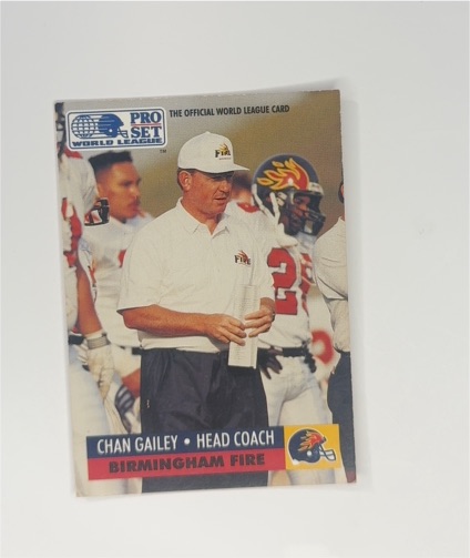 1991 Pro Set World League #6 Chan Gailey — front