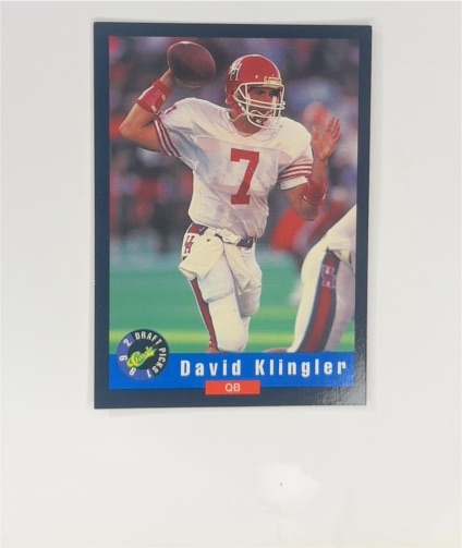 1992 Classic Draft Picks #2 David Klingler — front