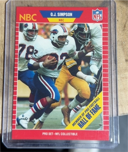 1989 Pro Set #29 O.J. Simpson — front