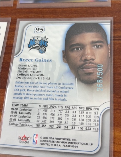 2003-04 Fleer #95 Reece Gaines — front