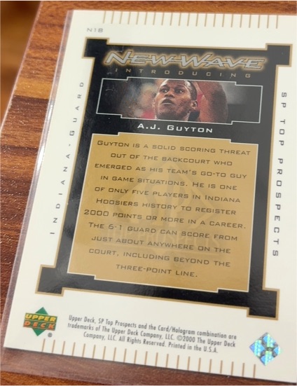 2000 Upper Deck New Wave #N18 A.J. Guyton — front
