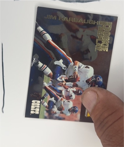 1995 Pinnacle Rookie Replay #107 Jim Harbaugh — front