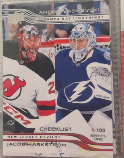 2025-26 Upper Deck Series 1 #199 Andrei Vasilevskiy / Jacob Markstrom — front