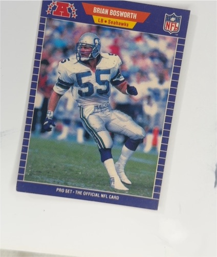 1989 Pro Set #391 Brian Bosworth Seattle Seahawks — front