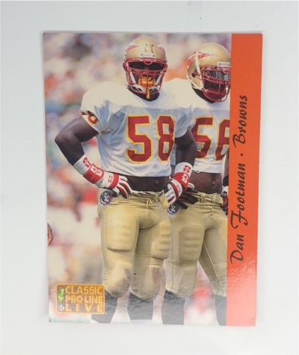 1993 Classic Pro Line Live #50 Dan Footman — front
