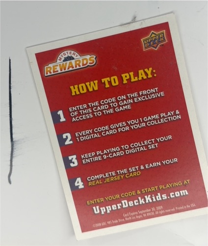 2008 Upper Deck X #NNO Mystery Rewards — front