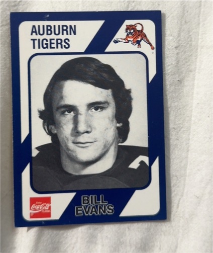 1989 Collegiate Collection Auburn Tigers #299 Bill Evans — front