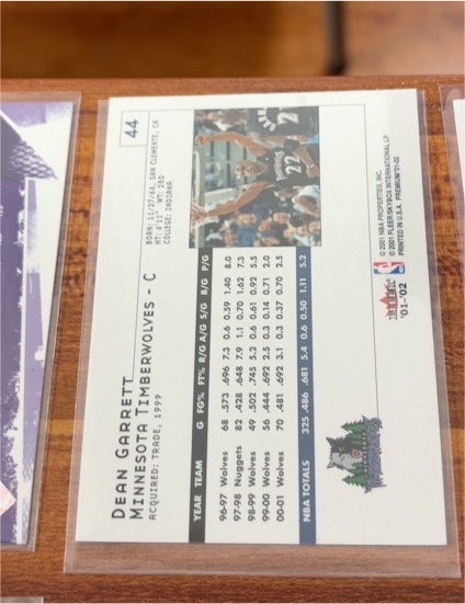 1991 Fleer #44 Dean Garrett — front