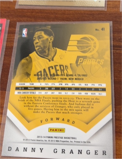 2013-14 Panini Prestige #41 Danny Granger — front