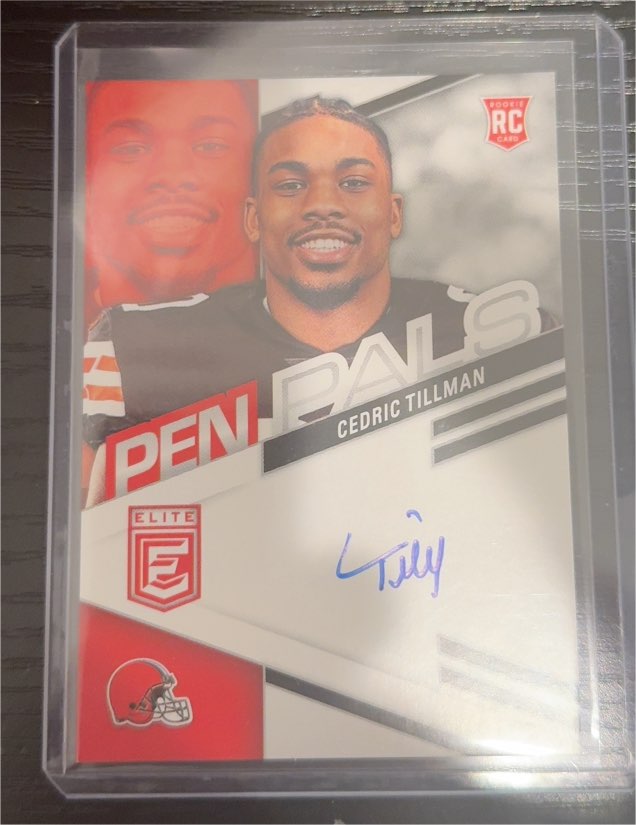 2023 Panini Donruss Elite #PPCTI Cedric Tillman Pen Pals Rookie Auto RC — front