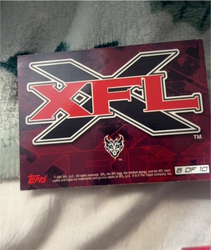 2001 Topps XFL #6 of 10 XFL Logo Insert — front