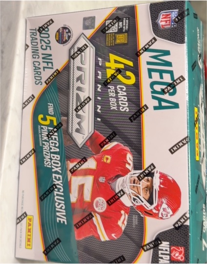 2025 Panini Prizm NFL Football Mega Box — front